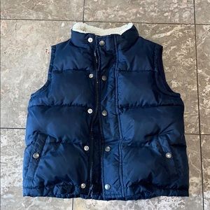 Gymboree 2/3T navy fleece lined puffer vest